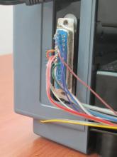 wires soldered to 25 pin connector
